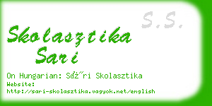 skolasztika sari business card